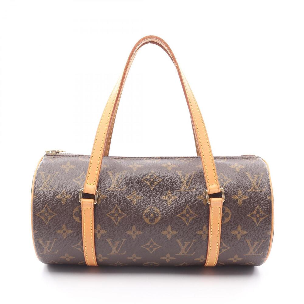Louis Vuitton Papillon Monogram Handbag Canvas Leather Brown